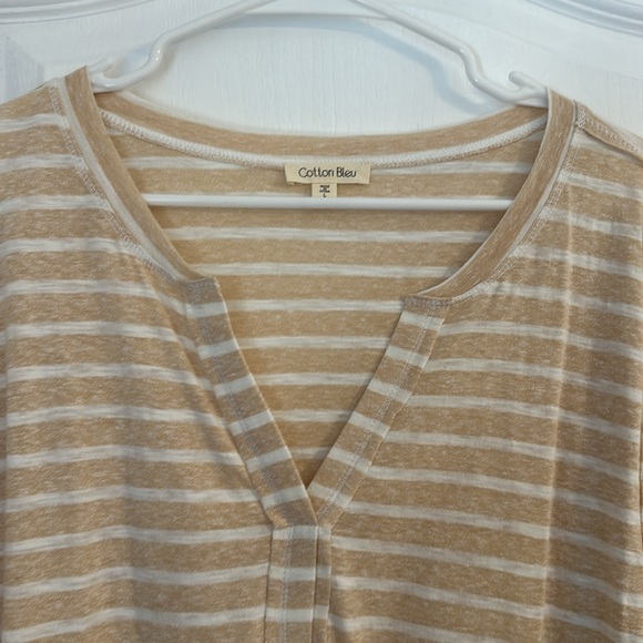 Cotton Bleu Women’s Casual Striped Long Sleeved Top NWOT - Large - Picture 3 of 3